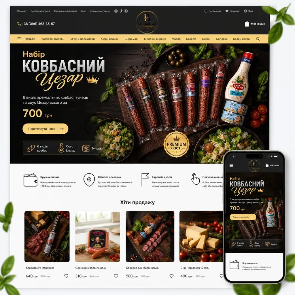 Прев’ю магазину «Ковбасна Столиця»